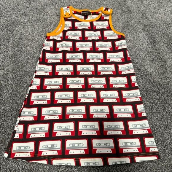 Maxomorra Retro Cassette Kids Dress Sz 110/116 - Picture 2 of 5